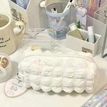 Kawaii Puffs пенал сумка косметическая сумка для девочек ручка сумка коробка милые корейские канцелярские принадлежности для офиса школьные принадлежности для студентов