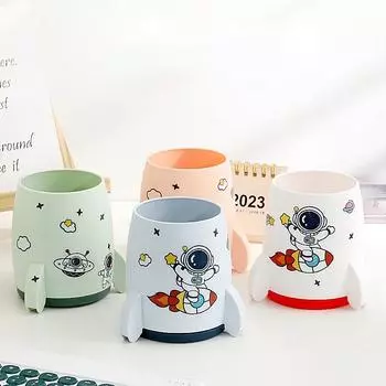 Kawaii Rocket Pen Pendant Pot Holder Kiss Storage Box Desk Organizer Multifunction Washi Tape Канцелярские товары для офиса
