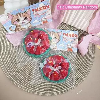 Kawaii Рождественская игрушка-коготь для кошки, мягкая игрушка-кошка, медленно восстанавливающаяся, антистрессовые игрушки для девочек, милые рождественские подарки as the picture