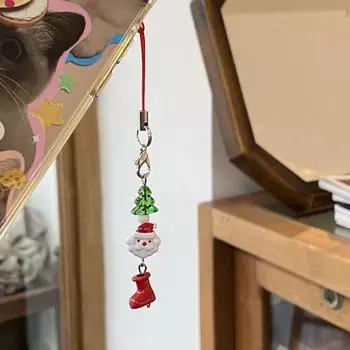 Kawaii Рождественские елки бусины телефон брелок кулон изысканный рюкзак украшения аксессуары праздничные подарки