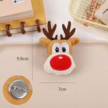 Kawaii рождественские плюшевые игрушки брошь мультяшная милая кукла брошь изысканный рюкзак украшения аксессуары подарки