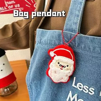 Kawaii Рождественский брелок Мультфильм Санта-Клаус Рождественская елка Снеговик Лось Кукла Брелок Подвеска Милый рюкзак Украшения Подарки