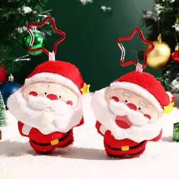 Kawaii Рождественский плюшевый брелок мультфильм Санта-Клаус Рождественская елка брелок подвеска рюкзак украшение игрушка для снятия стресса подарок A1