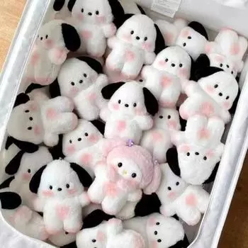 Kawaii Sanrioed аниме мультфильм серии Pochacco милый мягкий плюшевый брелок A1