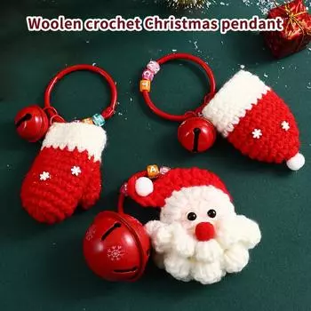 Kawaii Санта-Клаус Рождественская шапка перчатки венок брелок кулон милый рюкзак украшения аксессуары рождественские подарки