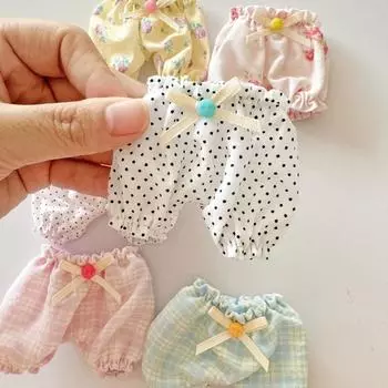 Kawaii шерстяные куклы одежда мини-идол хлопковые кукольные шорты 10-15 см куклы сменная одежда проволочная полоска палка штаны своими руками аксессуары подарки