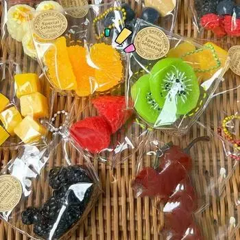 Kawaii симуляция стресса игрушка липкая Tpr мини фруктовая сумка брелок кулон помощь супер мягкая сжимаемая игрушка подарки для детей as the picture