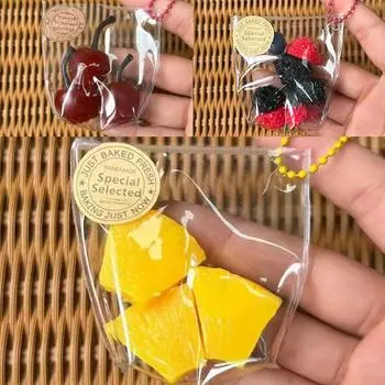 Kawaii Squishies Mochi Декомпрессионная имитация фруктовых игрушек для детей Мяч-антистресс Сжимаемый брелок Игрушки для вечеринок и снятия стресса as the picture