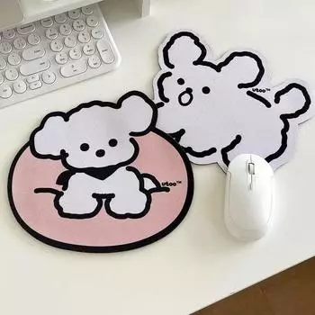 Kawaii Sugar Rabbit Противоскользящий водонепроницаемый коврик для стола Коврик для мыши Компьютерный коврик для мыши Аксессуары Школьные канцелярские принадлежности