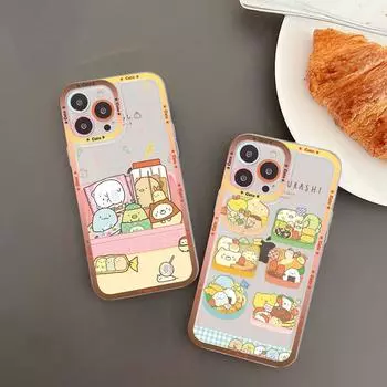 Kawaii sumikko gurashi Phone Case For iPhone 13 14 Pro Max XS XR 12 11 Pro 13 Mini 6 7 8 Plus Soft Clear Back Cover iphone 11