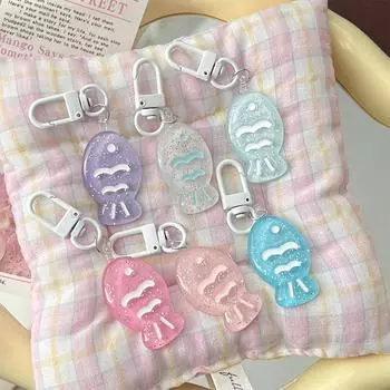 Kawaii Taiyaki брелок милый маленький брелок с рыбкой прекрасный школьный рюкзак кулон чехол для наушников подвесное украшение пара подарки светло-синий