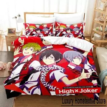 Kawaii THE IDOLM@STER SideM Bedding Set Single Twin Full Queen King Size Bed Set Adult Kid Bedroom Duvet cover Sets Anime Bed 70x133cm 2pcs