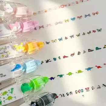 Kawaii туфли с бантом в виде пингвина, декоративная корректирующая лента с героями мультфильмов, корейский милый корректор «сделай сам», дневник, канцелярские принадлежности, школьные принадлежности, подарок