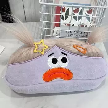 Kawaii забавная большая емкость плюшевая сумка для карандашей креативный мультфильм большой рот девочка ручка футляр для хранения портативный школьные канцелярские принадлежности подарок