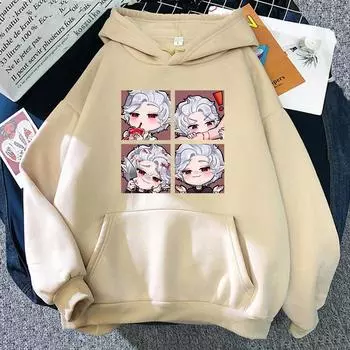 Kawaii забавная толстовка с капюшоном Astarion женская эстетичная винтажная толстовка с рисунком унисекс аниме мультфильм повседневные пуловеры кофты одежда 2XL