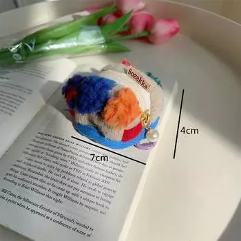 Kawaii зимняя плюшевая маленькая косметическая губная помада, сумка для хранения наушников, женский кошелек, милая портативная мини-сумка для макияжа, кошелек, сумка