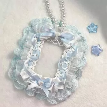 Каваий K-pop держатель для фотокарточек, стиль Сладкая Лолита, бант, протектор для фотокарточек, чехол для отображения фото айдола, кружевной чехол для фотокарточек, подарки