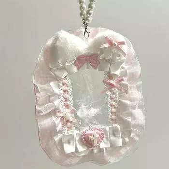 Каваий K-pop держатель для фотокарточек, стиль Сладкая Лолита, бант, протектор для фотокарточек, чехол для отображения фото айдола, кружевной чехол для фотокарточек, подарки