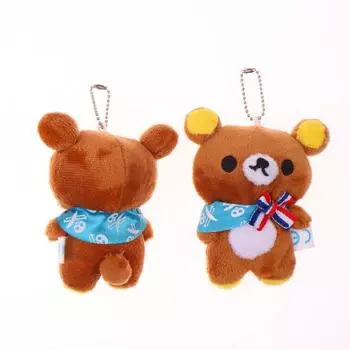 Каваий Рилаккума Аниме Мультфильм Плюшевые Игрушки Брелок Аксессуары Мягкая Набивная Подвеска на Рюкзак Девочка Мальчик Дети Подарки на День Рождения