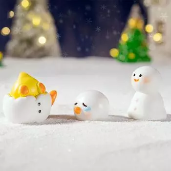 Кавайная мультяшная миниатюрная статуэтка из смолы, рождественские маленькие животные, собака, свинья, микропейзаж, настольная статуэтка, украшение для дома, поделки A13