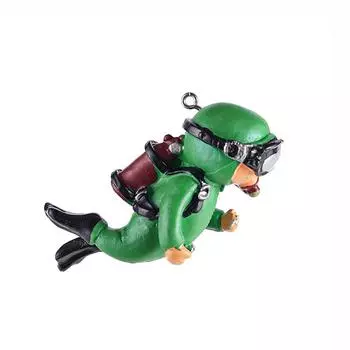 Кавайные украшения для аквариума в виде лягушки из смолы, интересные плавающие украшения, имитация мини-дайвера, аксессуары для аквариума as the picture