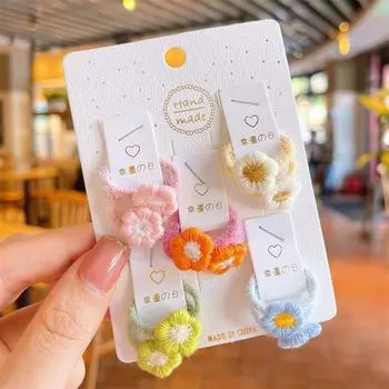 Кавайный Цветок Бант Принцесса Детские Скранчи Детские Девочки Эластичные Резинки для Волос Аксессуары Завязка Кольцо для Волос Веревка Держатель Головной Убор