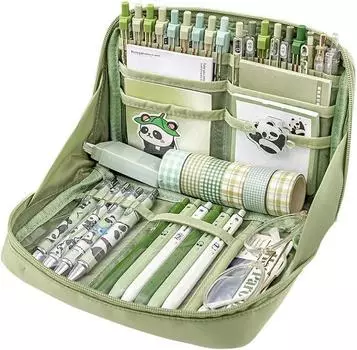 Кавайный милый пенал - Холщовый пенал большой вместимости One Size