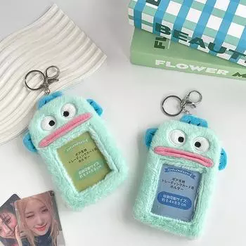 Кавайный мультяшный мягкий плюшевый 3-дюймовый K-pop держатель для фотокарточек, держатель для фотокарточек, сумка-подвеска, школьные канцелярские товары