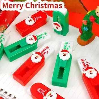 Кавайный Санта-Клаус Push Pull резиновые ластики Инструмент для рисования Ластик Канцелярские товары для студентов Призы Школьные канцелярские принадлежности Рождественский подарок ONESIZE