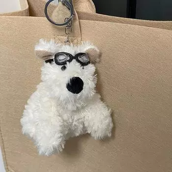 Кавали Вест Хайленд Терьер Плюшевый Щенок Кукла Сумка Брелки Подвеска Украшение Автомобиля Творческий Милый Детский Подарок На День Рождения Для Девочек