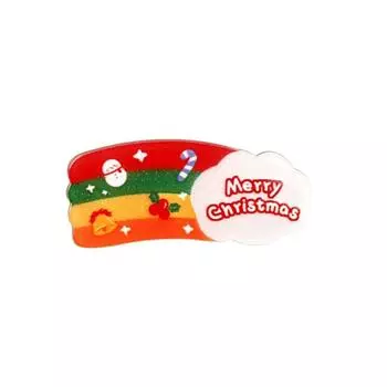 Kawali Xmas Acrylic Hair Clip Elk Cartoon Snowman Side Clip Santa Claus Sweet Christmas Hair Clip Girls