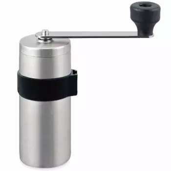 Kawasaki Synthetic Resin Hand Ground Coffee Mill Satin Ceramic Stainless Steel MILLU MI-019