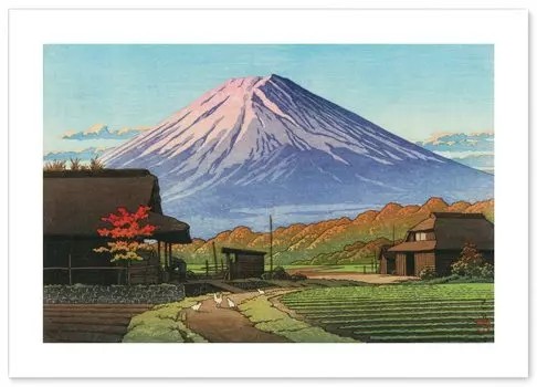 Kawase Hasui Poster Reproduction no Autumn A3 Size in Japanese Interior Painting Art Wallpaper Poster Funatsu (Ukiyo-e) [Made Japan, Painting] [For