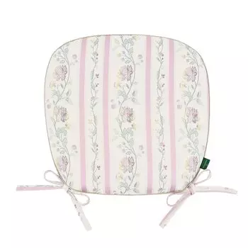 Kawashima Textile Cercon MINTON Dining Seat Cushion Haddon Hall Flower Ribbon Pink 45 x 43cm LN1221 Made in Japan Washable Floral Pattern Elegant