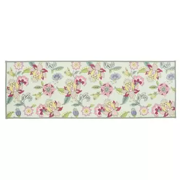 Kawashima Textile Cercon MINTON Kitchen Mat Synchronized Haddon Flower Green 50 x 150cm FT1234 Made in Japan зелёный
