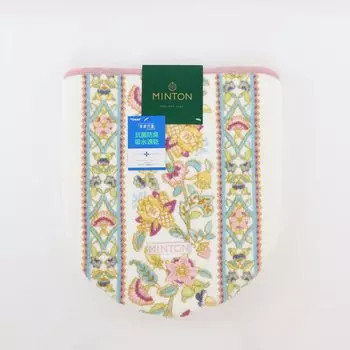 Kawashima Textile Cercon MINTON Toilet Lid Cover Tile Haddon Pink 43 x 39cm FT1290 For Warm Water Shower Toilet Heated Toilet Seat Approx.
