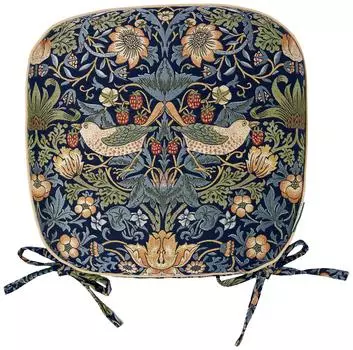 Kawashima Textile Cercon Morris Design Studio Morris Design Studio Подушка для сиденья Strawberry Thief Blue 45 x 43 см LN1710 B (синий)