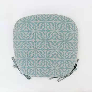 Kawashima Textile Cercon Selegrance Seat Cushion Bastille LN1407 45x43cm Blue Green (with string) Size Color