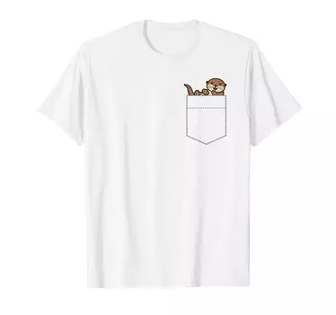 Футболка Kawauso Cute Otter Pocket Otter белый