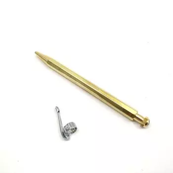 KAWECO exclusive SPECIAL Ballpoint Pen Brass Classic design with slender body [With clip] чёрный