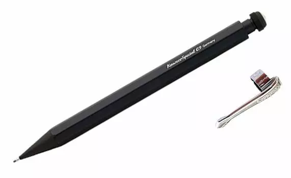 KAWECO exclusive SPECIAL Special Pencil Black Classic design on a slender [With clip] [0.9mm] body!