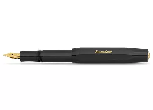 Kaweco Fountain Pen EF Extra Fine Point Classic Sports Black 10000044 Regular Imported Product чёрный