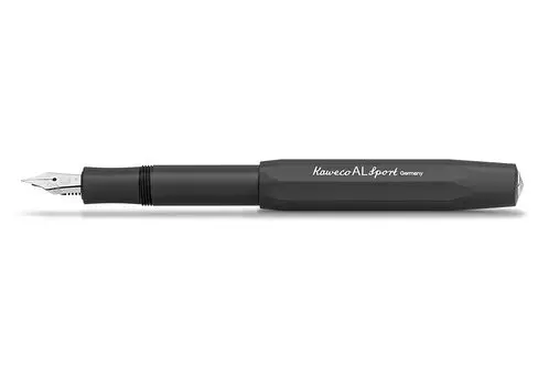 Kaweco Fountain Pen M Medium Al Sports Black Genuine Imported Product ALFP-BK