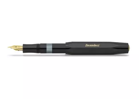 Kaweco Fountain Pen M Medium Point Classic Sports 11000336 Rotating Suction Type Regular Imported Product Black/Gold