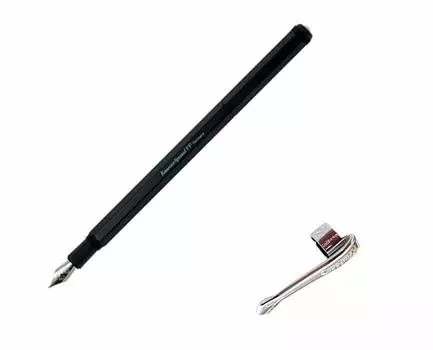 KAWECO special SPECIAL Перьевая ручка черного цвета Классический дизайн на тонком корпусе [С зажимом] (средний шрифт) тело! чёрный