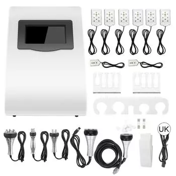 Кавитация Ультразвуковая 40K Машина для удаления целлюлита и жира Радиочастотный RF Мультиполярный Вакуум UK Plug