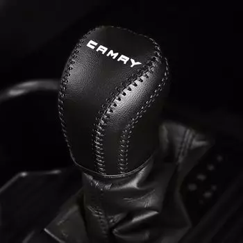 Kayafar Toyota Camry 70 Series Крышка ручки переключения передач Camry Exclusive Чехол на ручку переключения передач Кожаный чехол Детали интерьера CAMRY Эмблема Декоративные детали Защита от царапин от ногтей