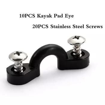 Kayak Deck Rigging Kit Heavy Duty Fastening C Shape Buckle Kayak Hardware With Screws Quick Release Kayak Eyelets Replacement