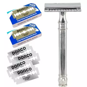 Kazakiri W Fino Slim Authentic Close Body 20 сменная ручка для бороды и лица, бритье, бритва с двумя лезвиями, + лезвия, бритва, бритва, бритье, для мужчин