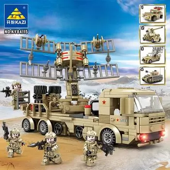 KAZI 4 в 1 Mebo Radar Truck Военная серия Строительные блоки для мальчиков Игрушка в подарок БЕЗ КОРОБКИ